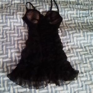 Victoria secret Black ruffle lingerie 34c